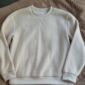 Goodfellow & Co Cream Textured Crewneck Sweatshirt